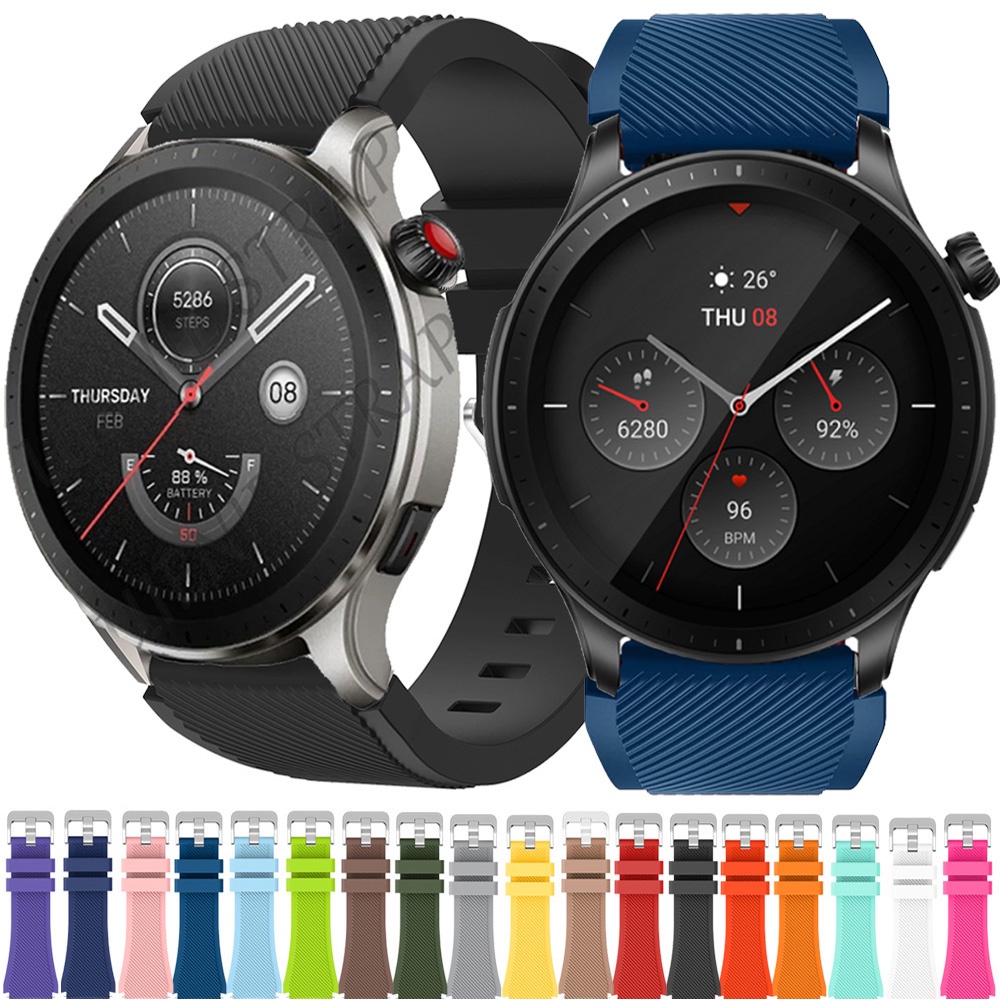 Dây Đeo Silicone 22mm Thay Thế Cho Huami Amazfit gtr 4 3 3pro 2 2e gtr 47mm