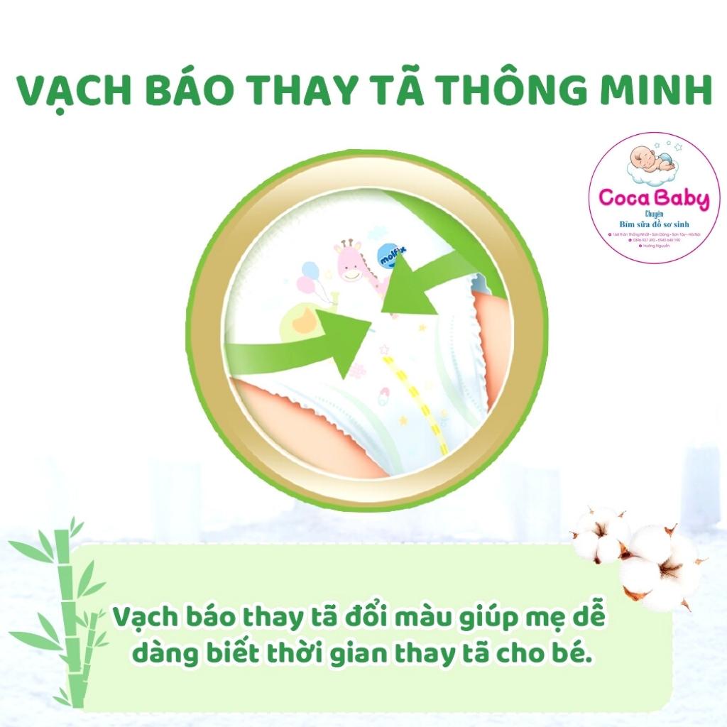 Tã/bỉm quần/dán Molfix Thiên nhiên M22+2 ,L20+2 ,XXL16+2 ,XL18+2 ,S30+2 ,M28+2