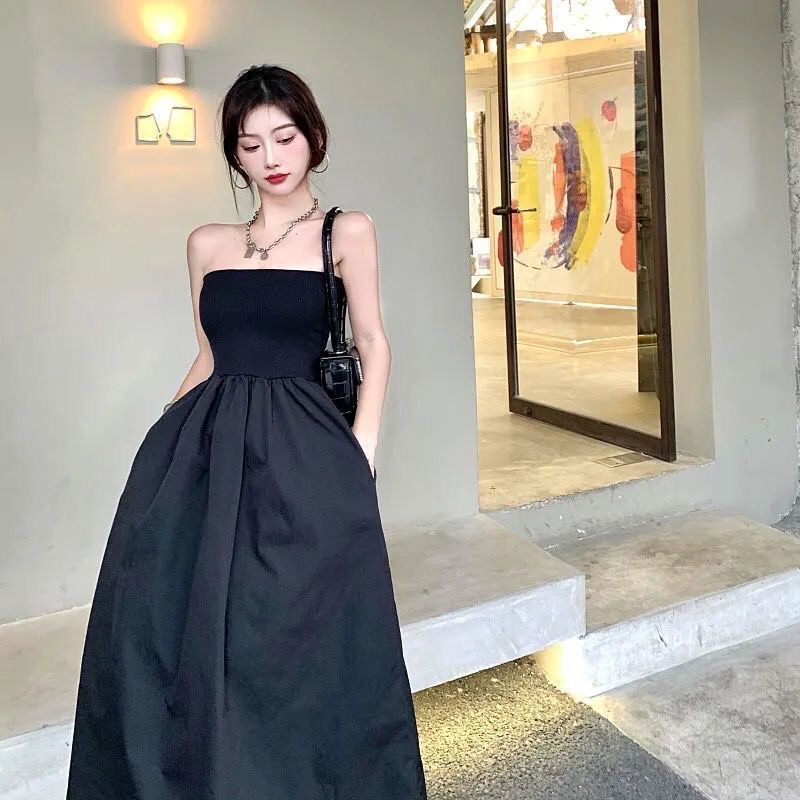 Đầm ôm body không dây quây ngực dáng xoè đủ size