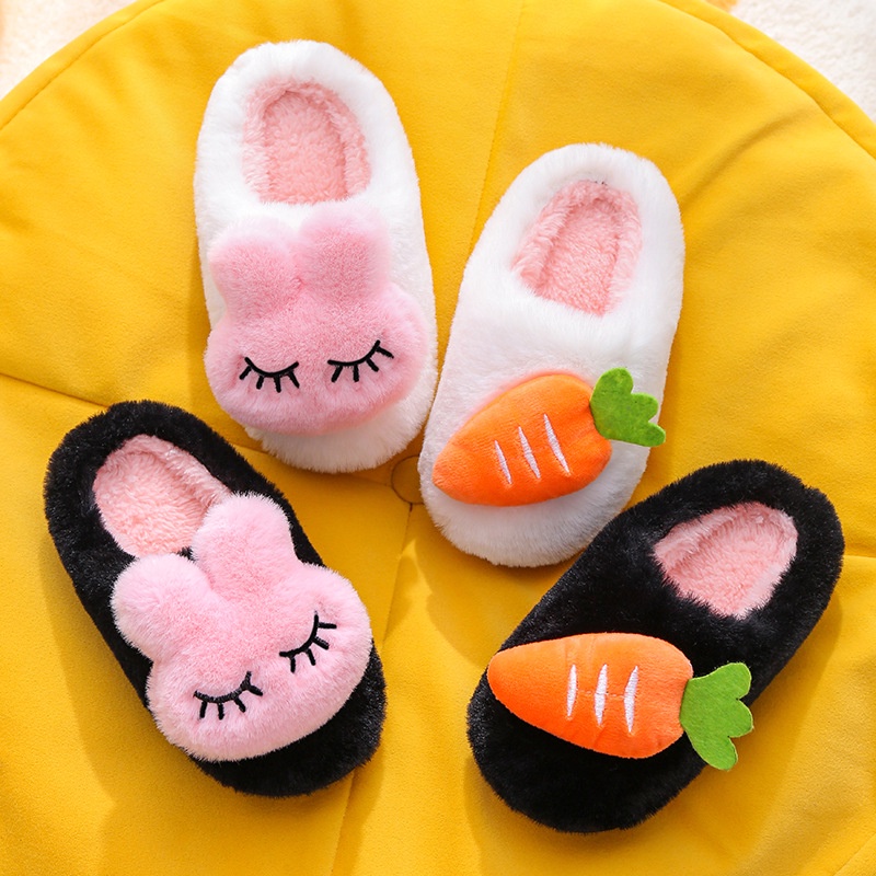 Dép Bông Đi Trong Nhà Hình Thỏ Con Dễ Thương Dành Cho Các Bé - Mẫu 01