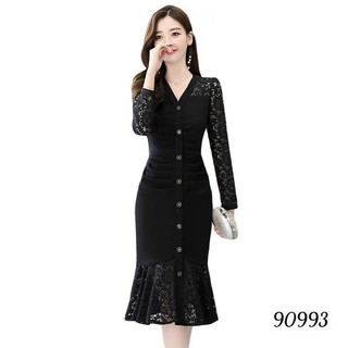Đầm Umi Phối Ren Cổ Tim D90993