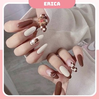 Móng tay giả đính đá nhọn cá tính móng giả đính nơ giá rẻ