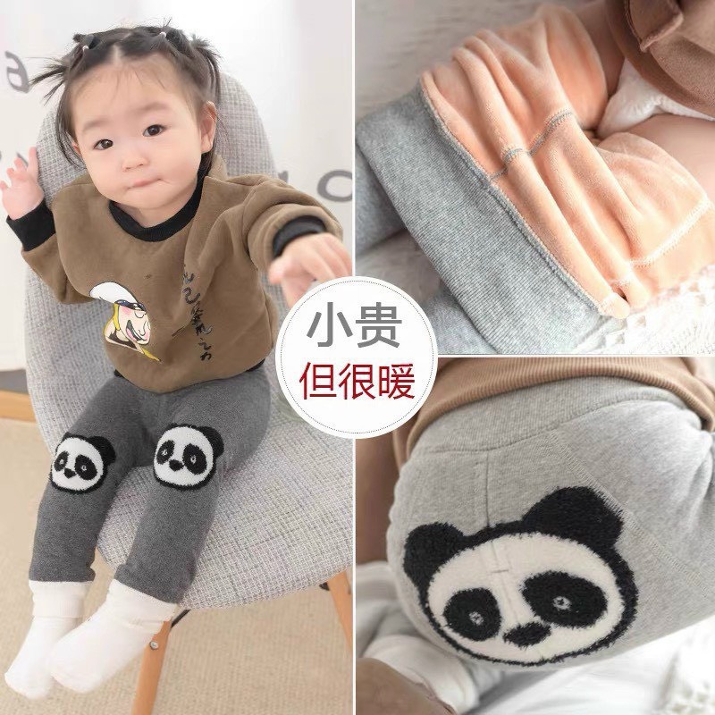 Quần legging LÓT LÔNG NHUNG cho bé trai bé gái SIÊU DÀY ẤM ÁP ấm áp hàng Quảng Châu xịn ảnh thật