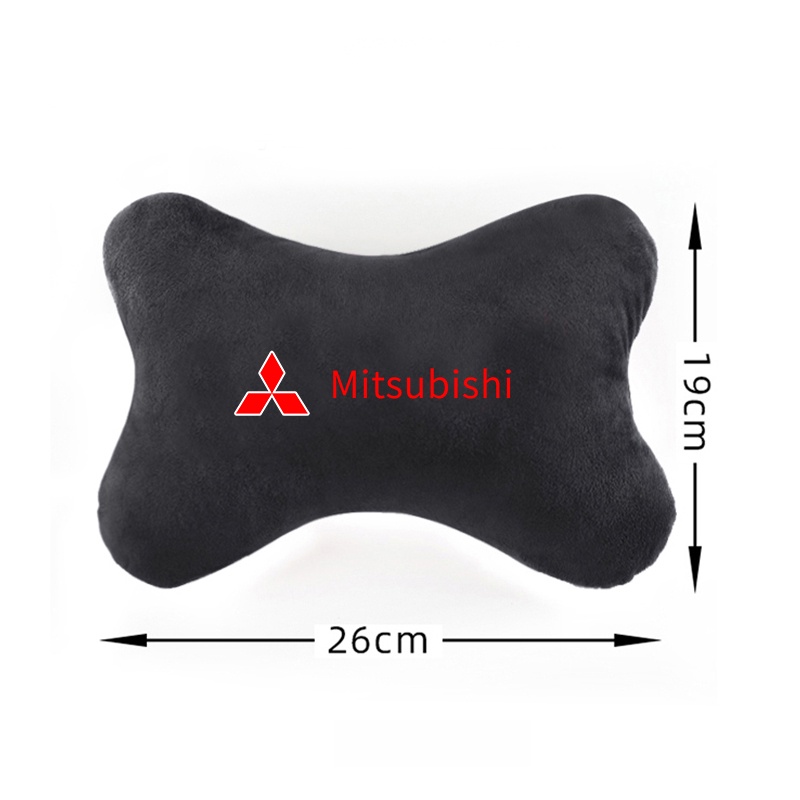 1 Gối Tựa Đầu Thoáng Khí In Logo Xe Hơi Mitsubishi ASX Lancer EX Pajero Outlander L200 EVO