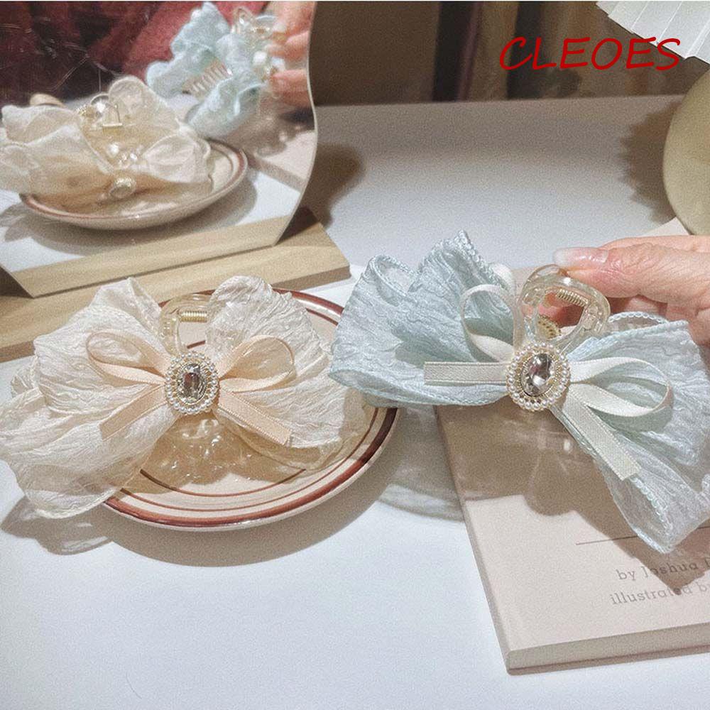 Kẹp Tóc Hình Nơ Phối Lưới Thời Trang Hàn Quốc Cho Nữ