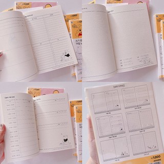 Sổ/ bookmark/ stickers gấu Pooh Daiso Hàn | Tiny Strawee