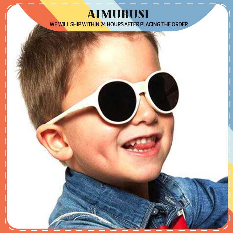 (AIMURUSI) COD Kính Mát Gọng Tròn Chống Tia UV400 Phong Cách Hàn Quốc Dễ Thương Dành Cho Bé