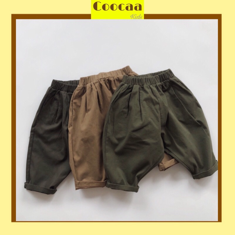 Quần kaki trơn Hàn Quốc chất đẹp dành cho bé trai bé gái size 80-120