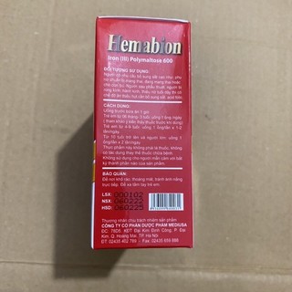 Hemabion bổ sung sắt 20 ống