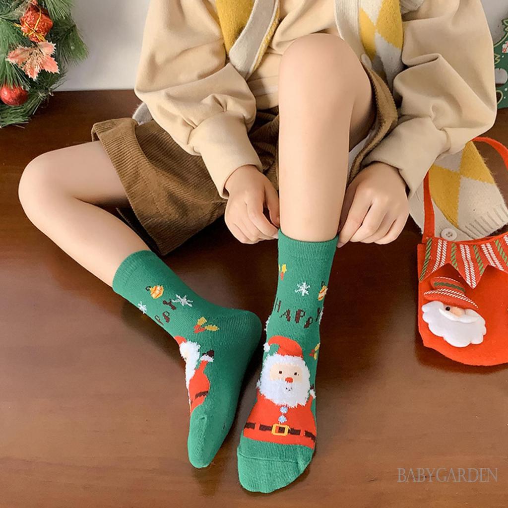 Set 3 Đôi Tất Hoạ Tiết Giáng Sinh Dễ Thương Cho Bé 1-12 Tuổi