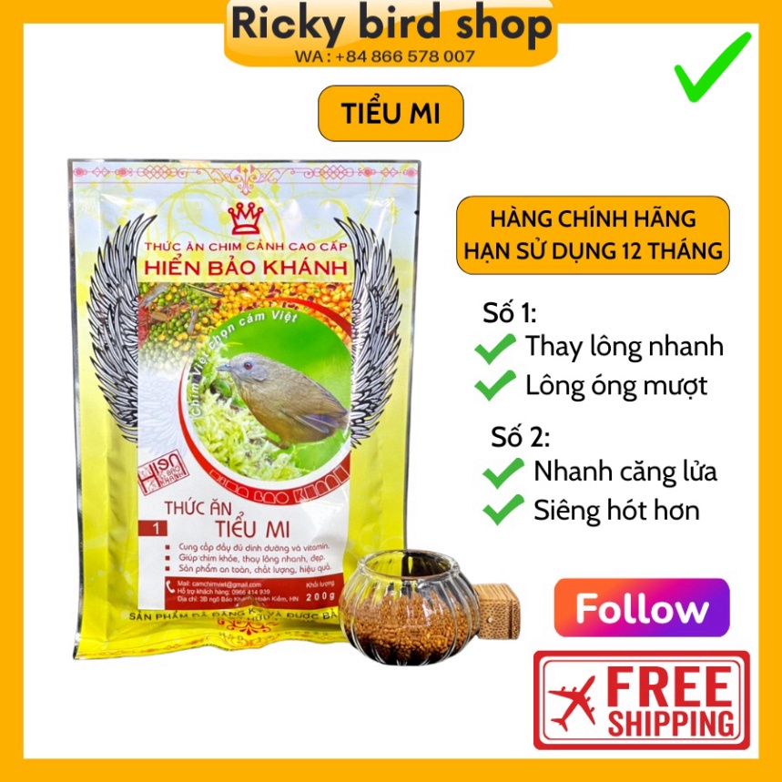 Cám Chim Tiểu Mi Hiển Bảo Khánh CHÍNH HÃNG - (Gói 200g, HSD 12 tháng) (R)