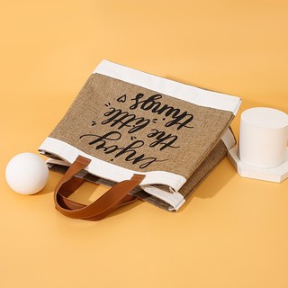 Túi Cói “ Enjoy the little thing” dày dặn đẹp