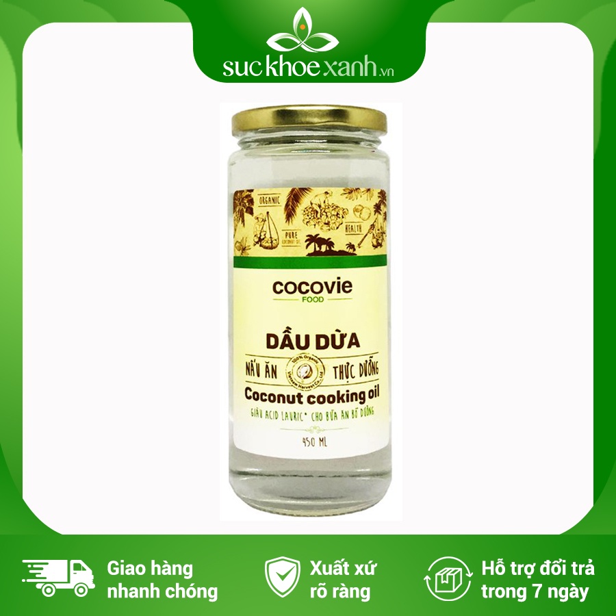Dầu dừa hữu cơ thực dưỡng Cocovie 450ml