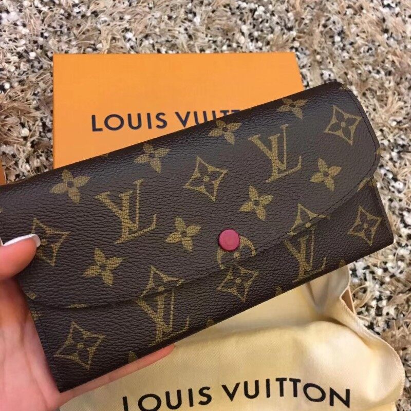 Ví Dài LV / Louis doudoudou Dành Cho Nữ Bột Múa Ba Lê Đỏ