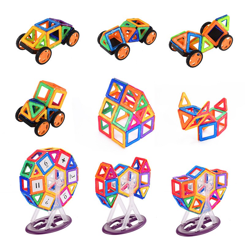 Đồ chơi xếp hình nam châm 115 chi tiết, đồ chơi phát triển trí tuệ cho bé