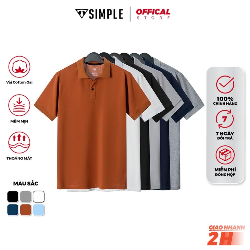 Áo Polo Nam cổ bẻ TSIMPLE thun basic cộc tay vải cá sấu cotton phong cách trẻ trung chuẩn form nhiều màu ©️