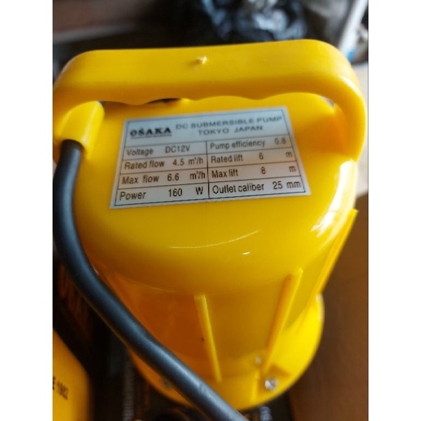 Bơm chìm nhựa lớn công suất 160W. Bơm chìm 12V loại lớn