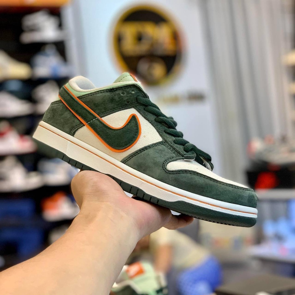 Giày thể thao sneaker SB dunk low da lộn xanh mới nhất
