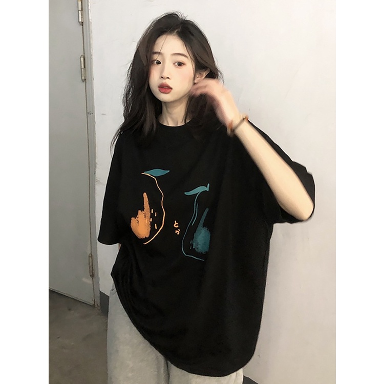 NRVP Áo Thun Unisex Mùa Hè Dáng Suông Tay Cộc Phong Cách Hàn Quốc Cho Nam Nữ