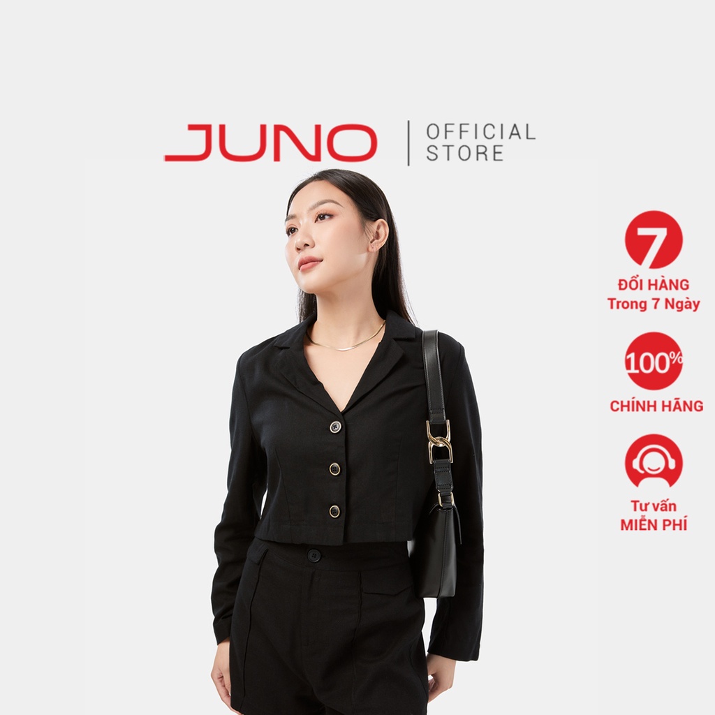 Áo Cropped Nữ Thời Trang JUNO Blazer Cá Tính JNAKI013