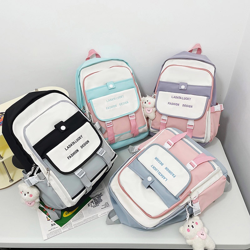 Ba Lô Đi Học Mẫu Mới 2022 Phong Cách Tối Giản Nhật Bản Cho Nữ