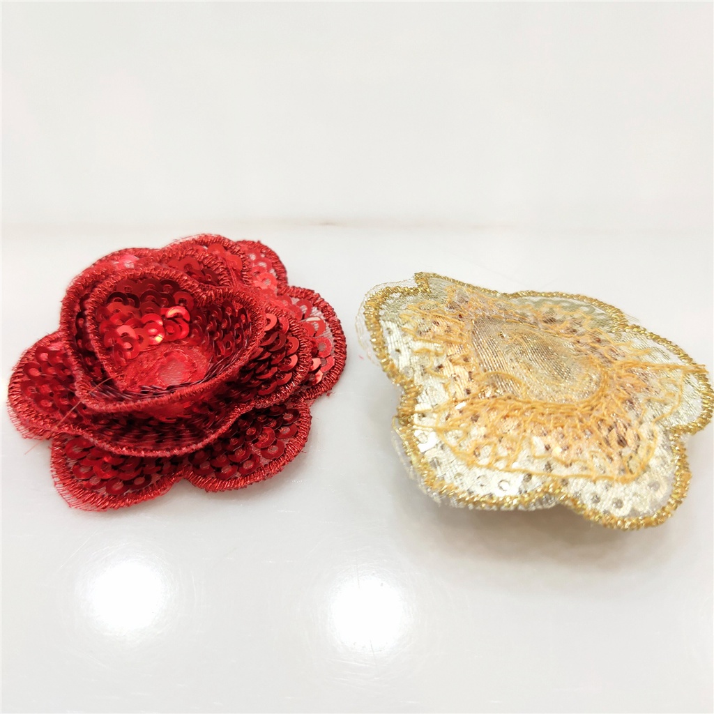 Miếng Dán Ủi Thêu Hình Hoa 3D 4CM Thời Trang