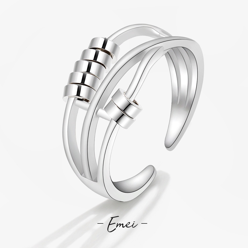 Mới Nhẫn Đeo Tay Ba Vòng Nhẫn Thông Minh Sang Trọng