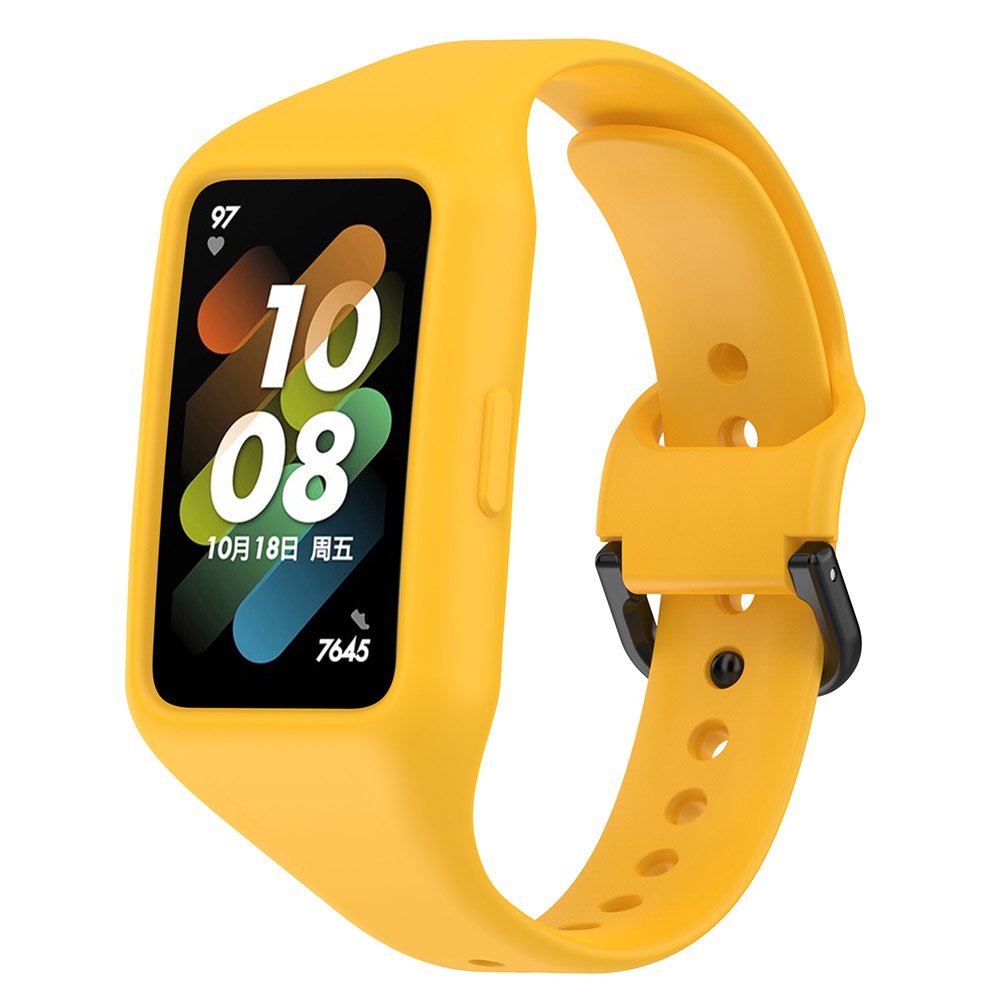 Dây Đeo Thay Thế Chất Liệu Silicon Màu Trơn Cho Huawei Band7 Honor Band 6