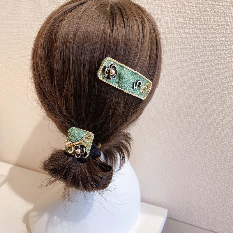 Dây Buộc Tóc Cao Su Co Giãn In Số 5 Thời Trang Hàn Quốc Cho Nữ