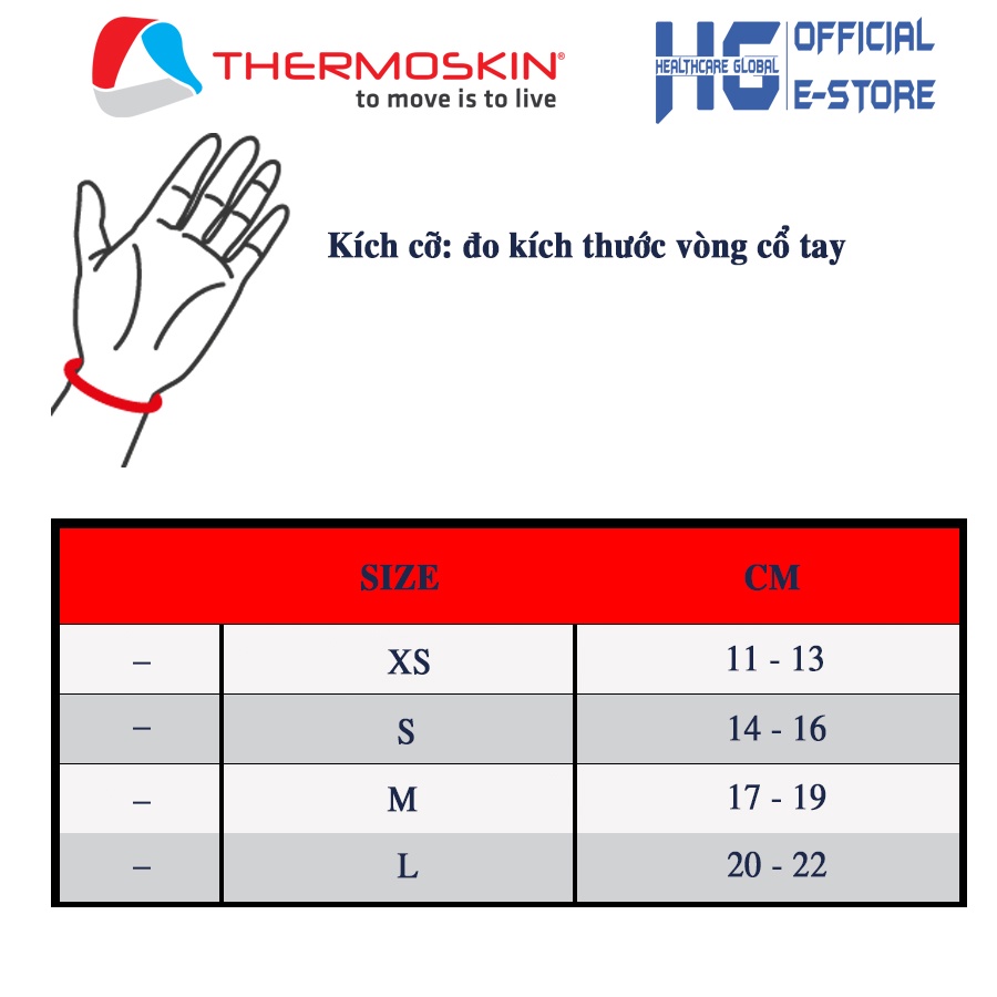 Băng nẹp cơ cổ tay giúp bảo vệ và hỗ trợ các cơ mềm quanh cổ tay và cánh tay trước THERMOSKIN