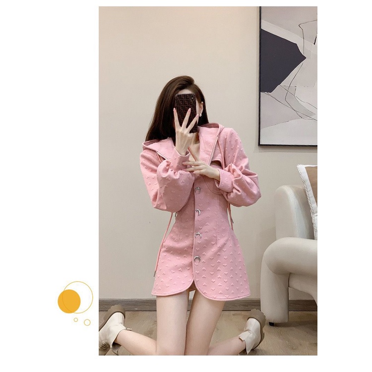 Mới Set Áo Hoodie Và Chân Váy Thời Trang Thu Đông Hàn Quốc 2022 Cho Nữ