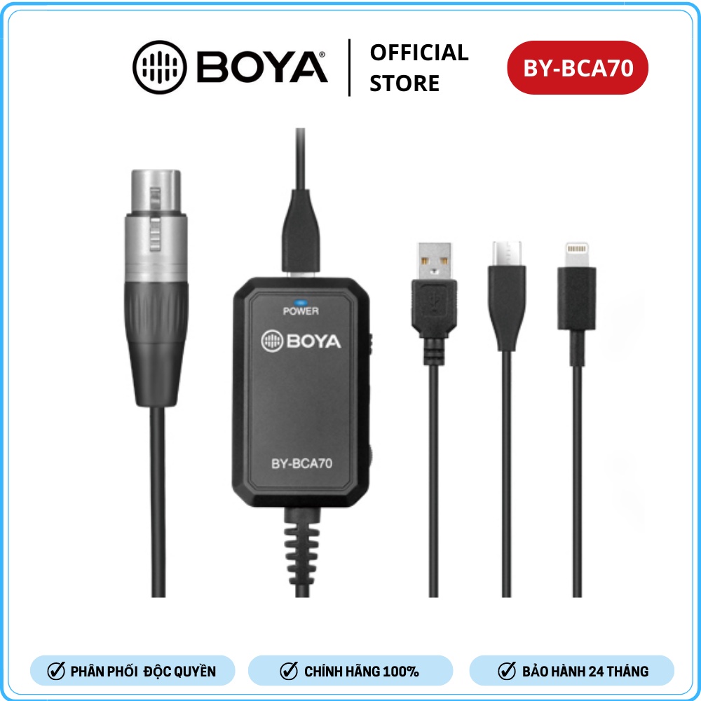 BOYA BY-BCA60 / BY-BCA70 - Hàng Chính Hãng - Bộ Chuyển Đổi Cổng XLR