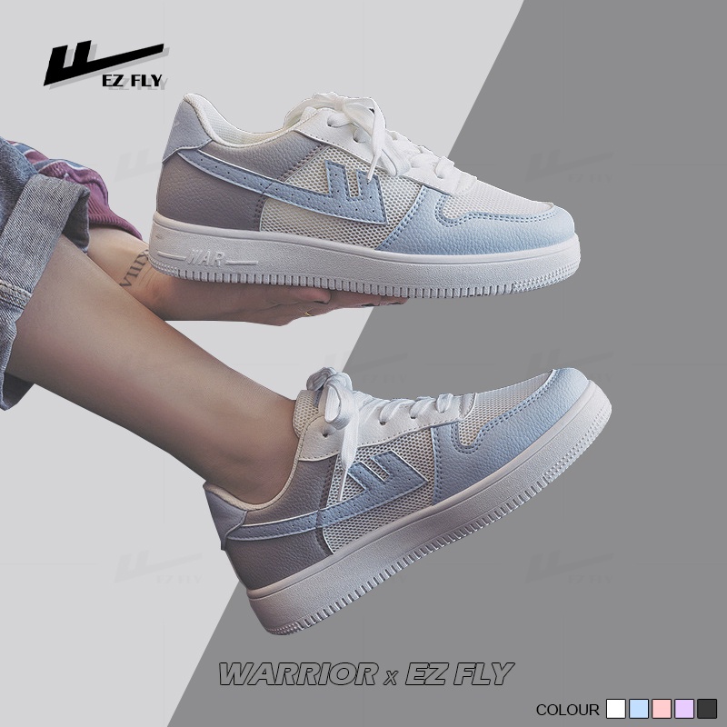 Giày sneaker nữ thời trang WARRIOR-14 họa tiết lỗ thoáng khí , Giày thể thao nữ cao cấp chống trơn trượt mã WAR14