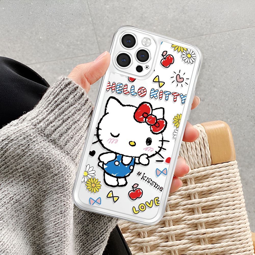 Ốp Điện Thoại Trong Suốt Hình hello kitty Cho iphone 14ProMax 14Plus 13 11 12 7 Plus X XR