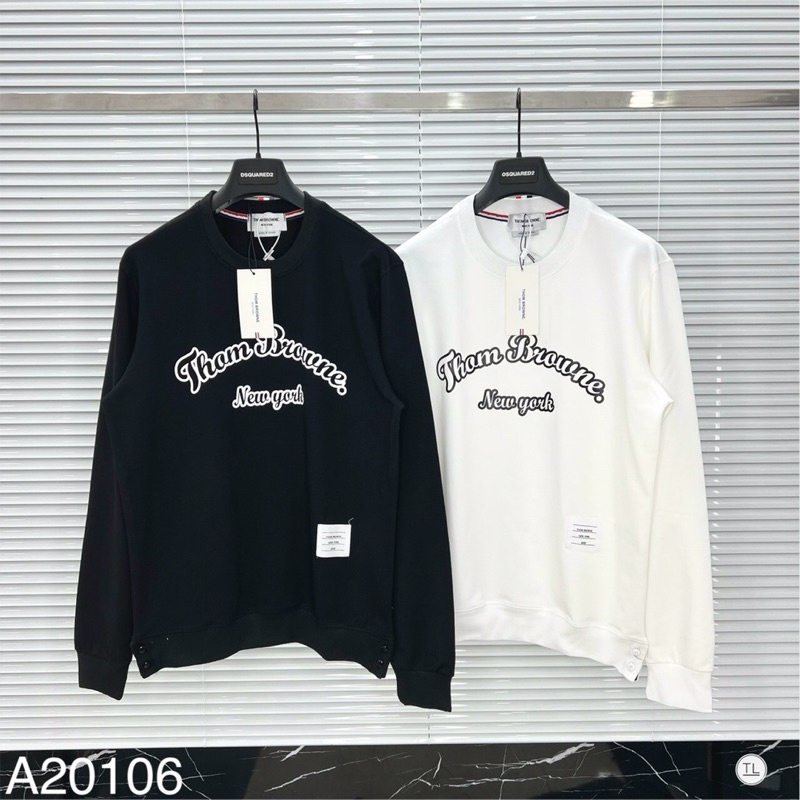 Áo Nỉ Thom In Chữ Trước Đen Trắng Cao Cấp - Áo Nỉ Nam Thom Siêu Hot