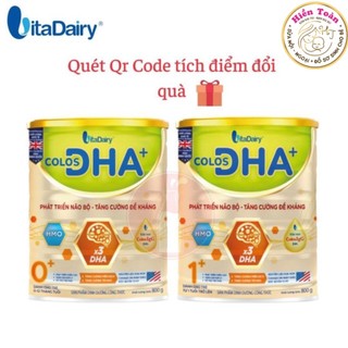 VITADAIRY [Quét mã tích điểm] Sữa Bột Colos DHA 0+, 1+ 800g [Date mới nhất]