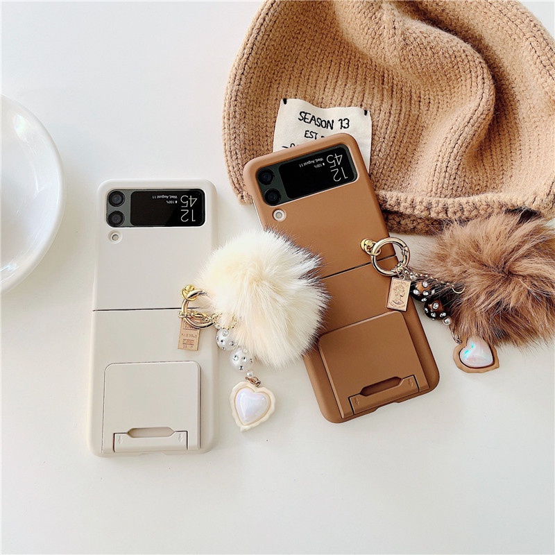 Ốp Điện Thoại Nắp Gập Chống Sốc Có Mặt Dây Đeo Dễ Thương Cho Samsung Galaxy Z Flip 4 Z Flip 3 Z Flip 4 Z Flip 3 Flip 3