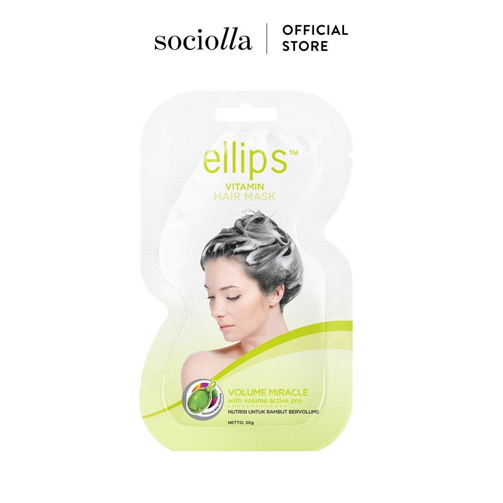 Mặt Nạ Ủ Tóc Dưỡng Tóc Bồng Bềnh Ellips Hair Mask Volume Miracle 20g