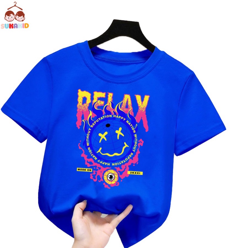 Áo thun trẻ em hình gấu relax Bé trai và gái.áo cho bé từ 6kg-30kg.AL57.