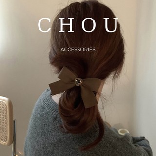 Dây Buộc Tóc Nơ Đính Đá Trái Tim | CHOU ACCESSORIES |