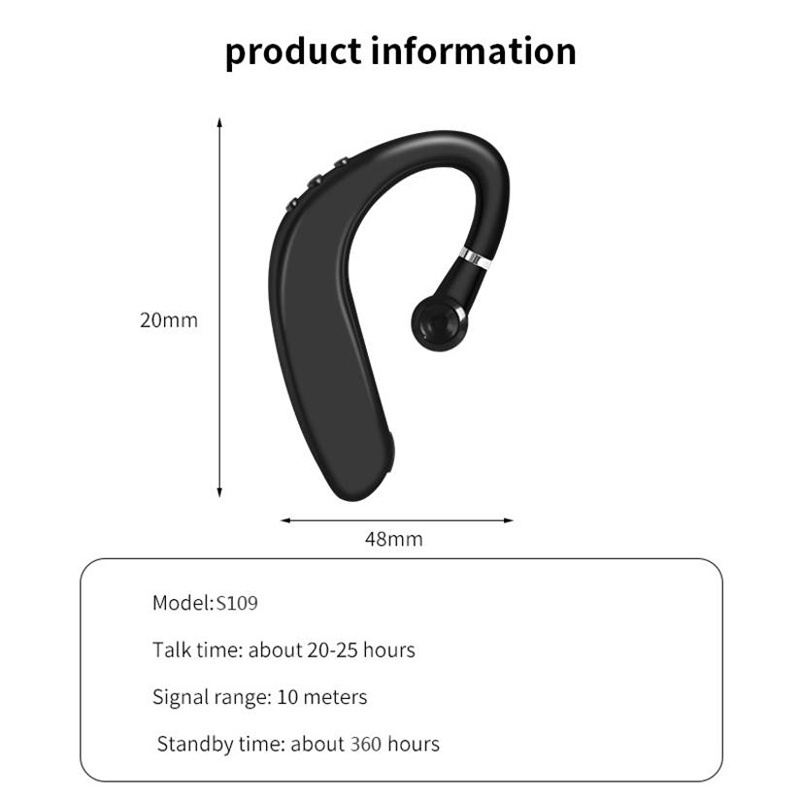 Tai Nghe Bluetooth Không Dây S109 Có MIC Cho Android IOS Xiaomi