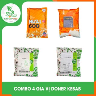 Bộ gia vị ướp thịt Doner Kebab 04 loại (100g/túi) doner,Angel 860,muối đỏ,hương thịt