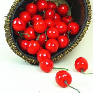 Trái cherry giả chụp hình, decor, handmade