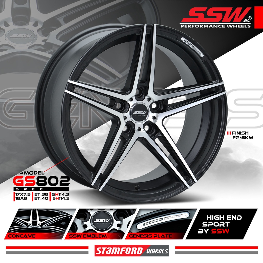 MÂM/LAZANG CHO ELANTRA/CERATO R18 5X114,3 SSW  GS802 THÁI LAN