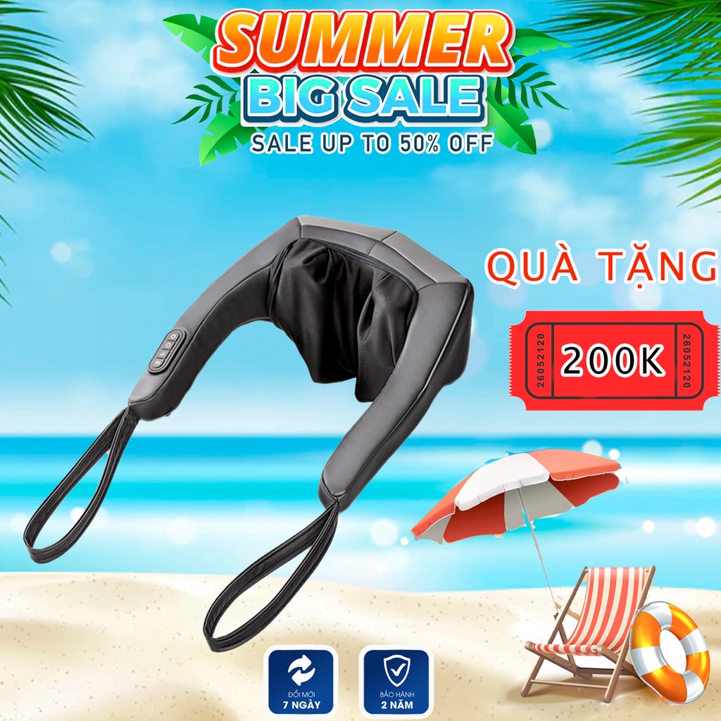 Máy massage cổ và vai gáy công nghệ SHIATSU 3D kèm pin sạc HOMEDICS NMS-730 hàng nhập khẩu Bảo Hành [ 2 năm ]