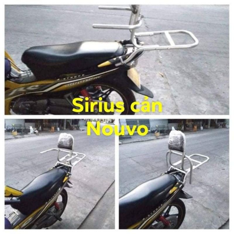 Cổ dê tốt và rất Bền,BAGA phượt lắp cho xe Sirius , đã thay đổi cản Nouvo, lưu ý chọn baga đúng mẫu xe giúp shop nhé