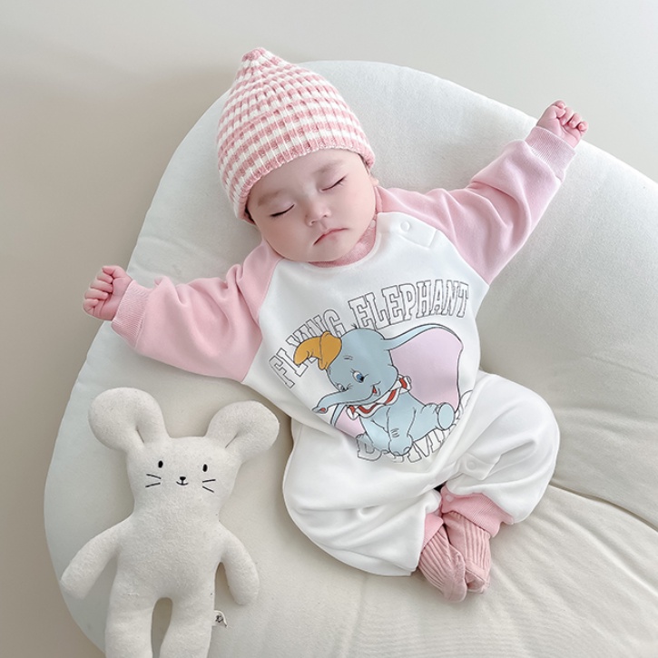 Bộ Áo Liền Quần Thu Đông Bằng Vải Lông Cừu Siêu Dễ Thương Phong Cách Phương Tây Cho Bé Sơ Sinh