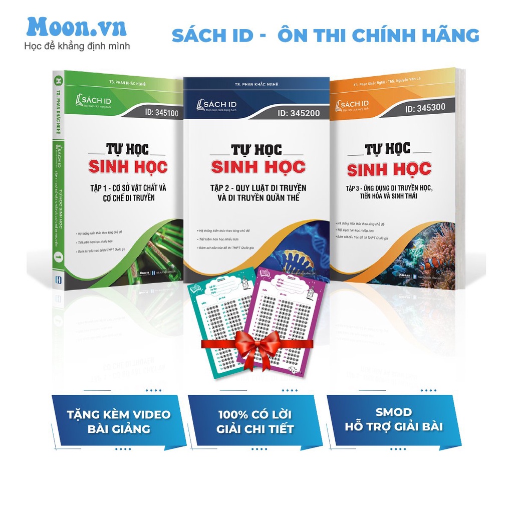Sách - Combo 3 sách ôn thi THPTQG môn sinh thầy Phan Khắc Nghệ | Sách ID