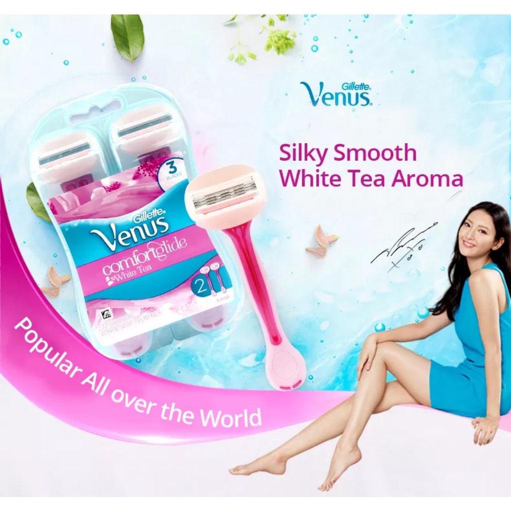 Bộ 2 dao cạo 3 lưỡi Gillette Venus White Tea  (có tách lẻ)