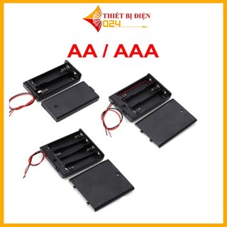 Đế Pin AA Có Nắp, Kèm Công Tắc ( Đấu Nối Tiếp )